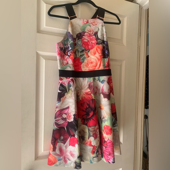 Floral halter skater dress - Picture 1 of 9